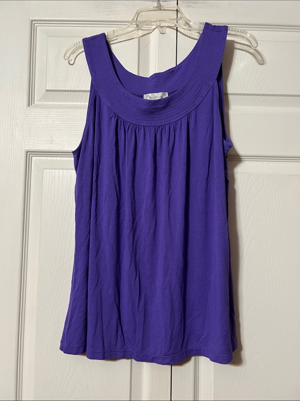 Dress Barn sz 18/20 Purple Scooped Yoke Sleeveless Tank
